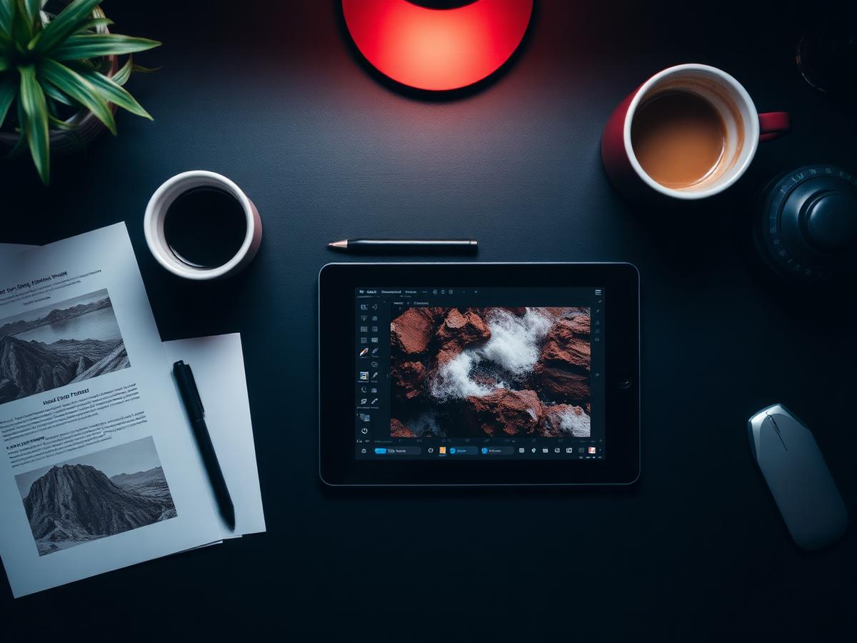Photo editing workspace